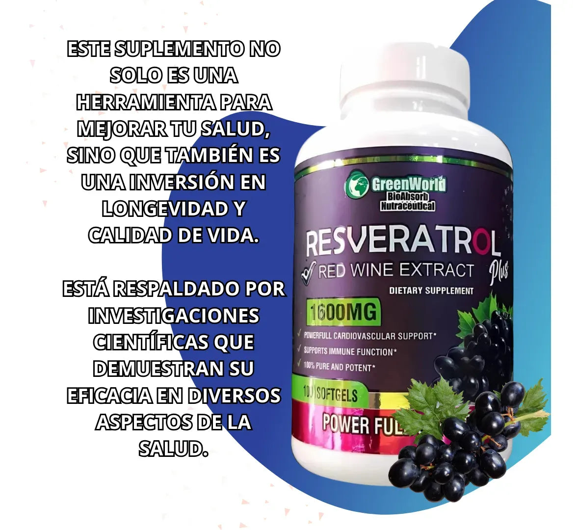 Resveratrol green worl x100 sofgels