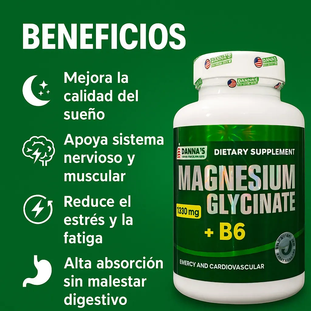 Glicinato de Magnesio - Sueño y Anti-Estrés (Alta Absorción)