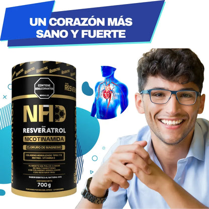 NAD + Resveratrol en Polvo - Longevidad y Antiedad (con INVIMA)
