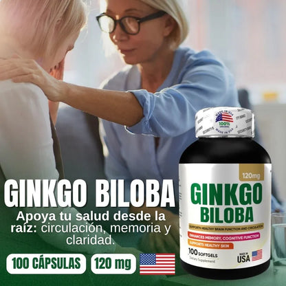 Ginkgo Biloba - Memoria y Concentración (x100 Softgels)