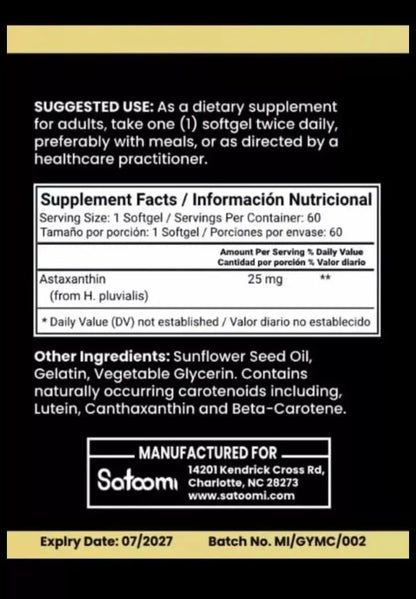 Astaxanthin - Potente Antioxidante Celular (x100)