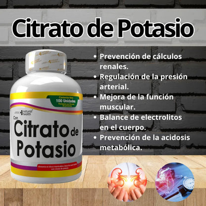 Citrato de potasio x100 UNIDADES