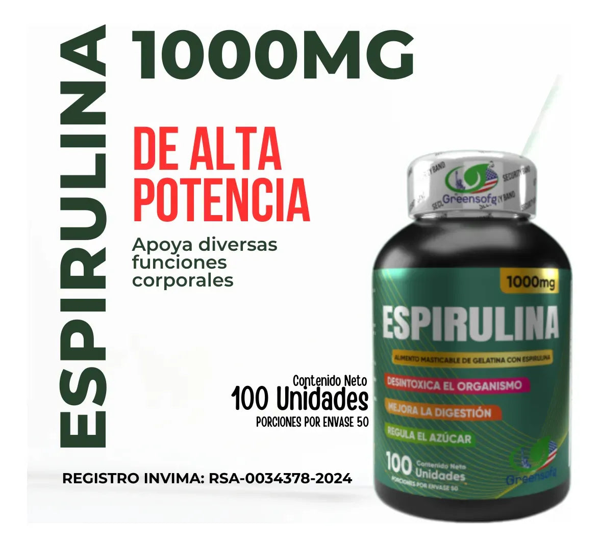 Espirulina - Energía y Desintoxicación (x100 Softgels)