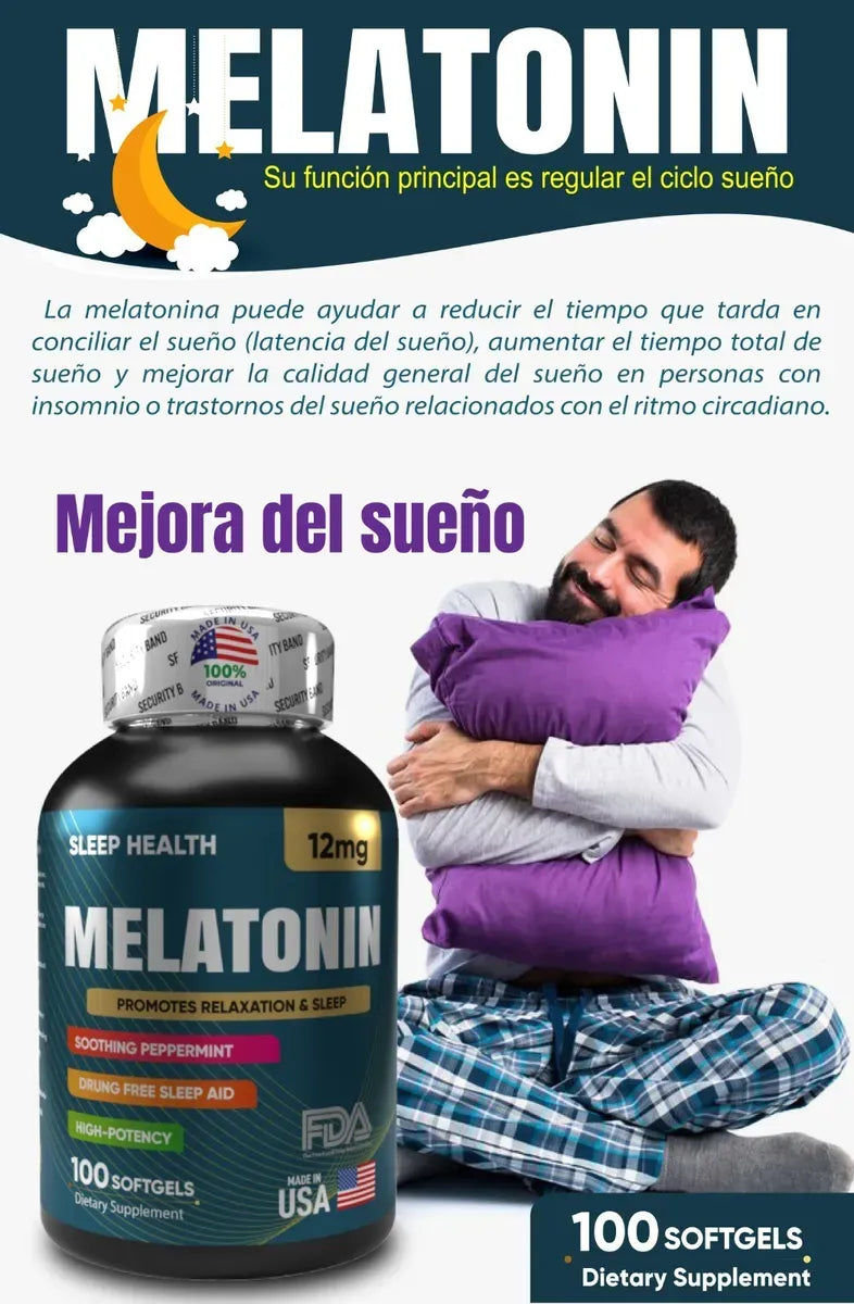 Melatonina - Soporte para el Sueño Profundo (x100)