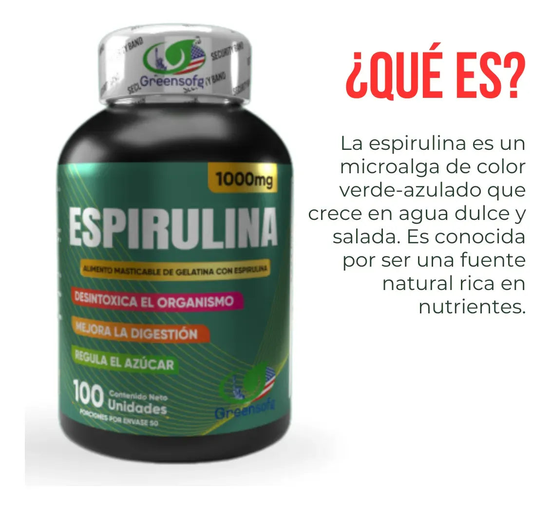 Espirulina - Energía y Desintoxicación (x100 Softgels)