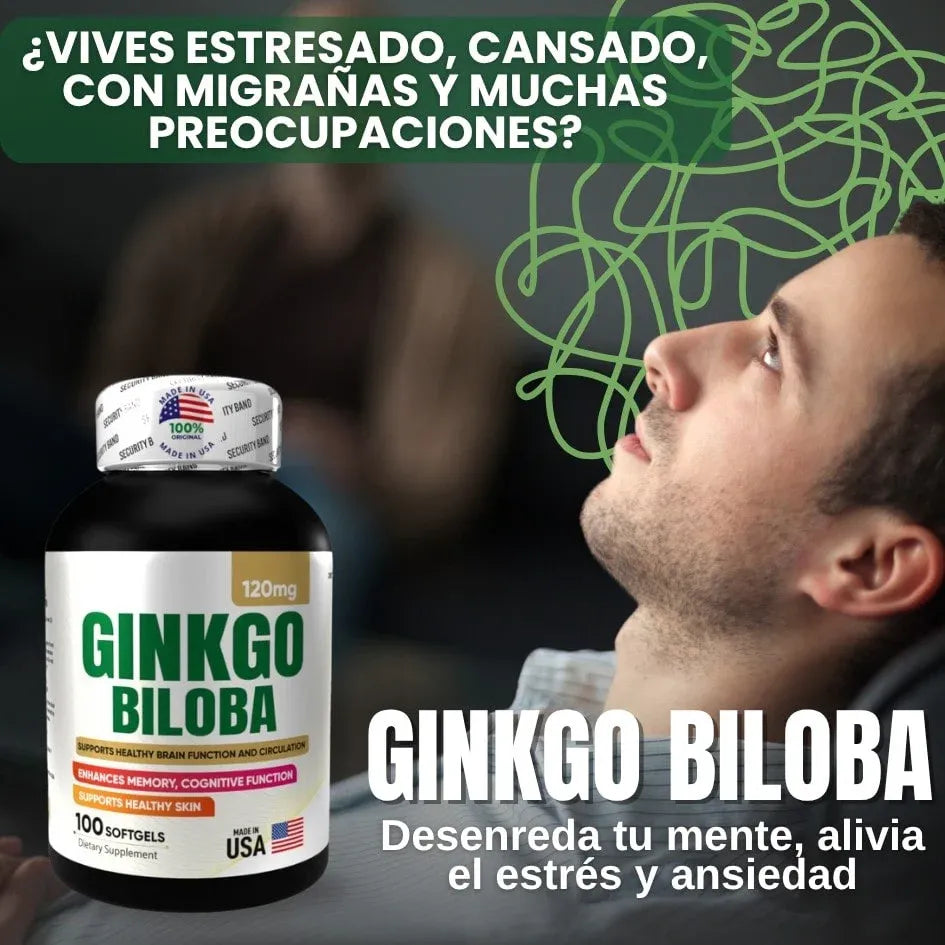 Ginkgo Biloba - Memoria y Concentración (x100 Softgels)