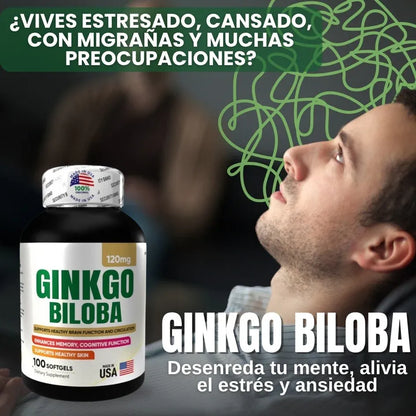Ginkgo Biloba - Memoria y Concentración (x100 Softgels)