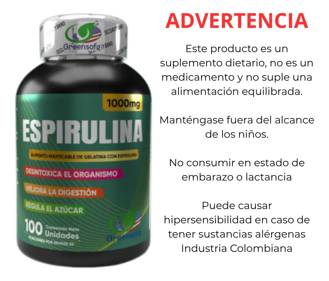 Espirulina - Energía y Desintoxicación (x100 Softgels)