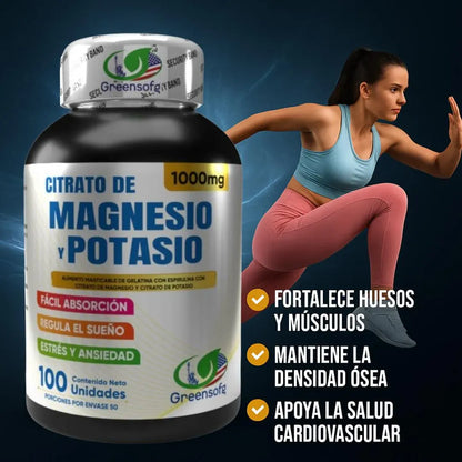 Citrato de Potasio y Magnesio - Músculos y Rendimiento (x100)