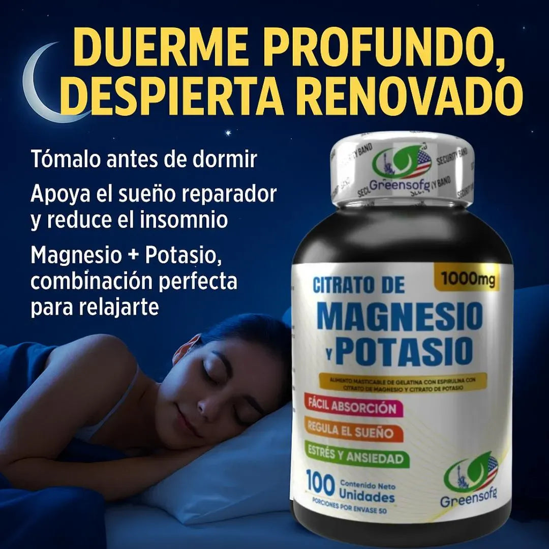 Citrato de Potasio y Magnesio - Músculos y Rendimiento (x100)