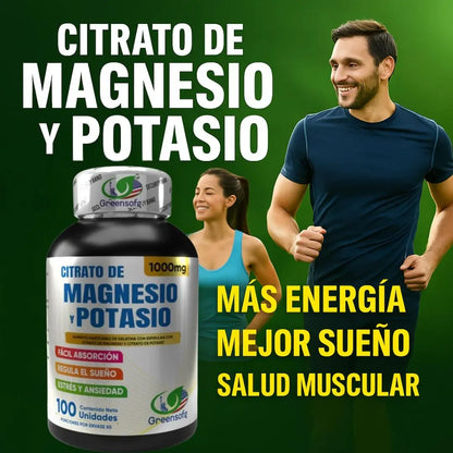 Citrato de Potasio y Magnesio - Músculos y Rendimiento (x100)