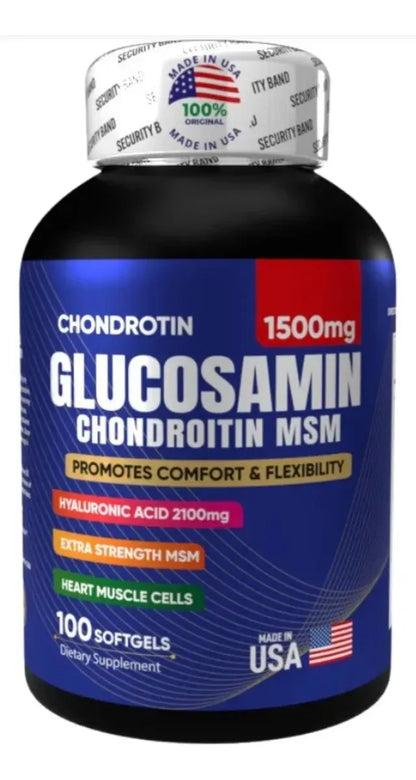 Glucosamina + Ácido Hialurónico - Movilidad y Soporte Articular (x100 Softgels)