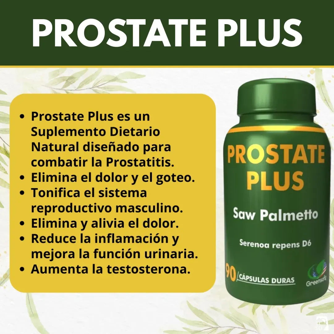 Prostate Plus - Salud Prostática y Urinaria Masculina (90 Cápsulas)