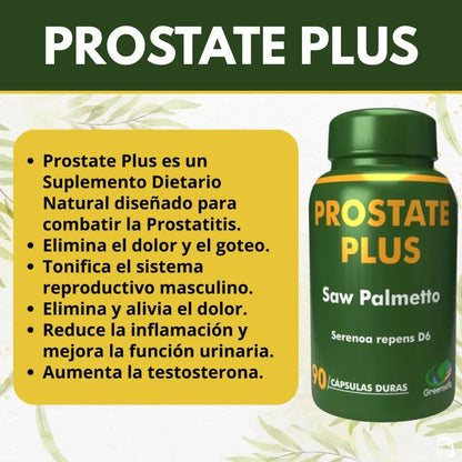 Prostate Plus - Salud Prostática y Urinaria Masculina (90 Cápsulas)