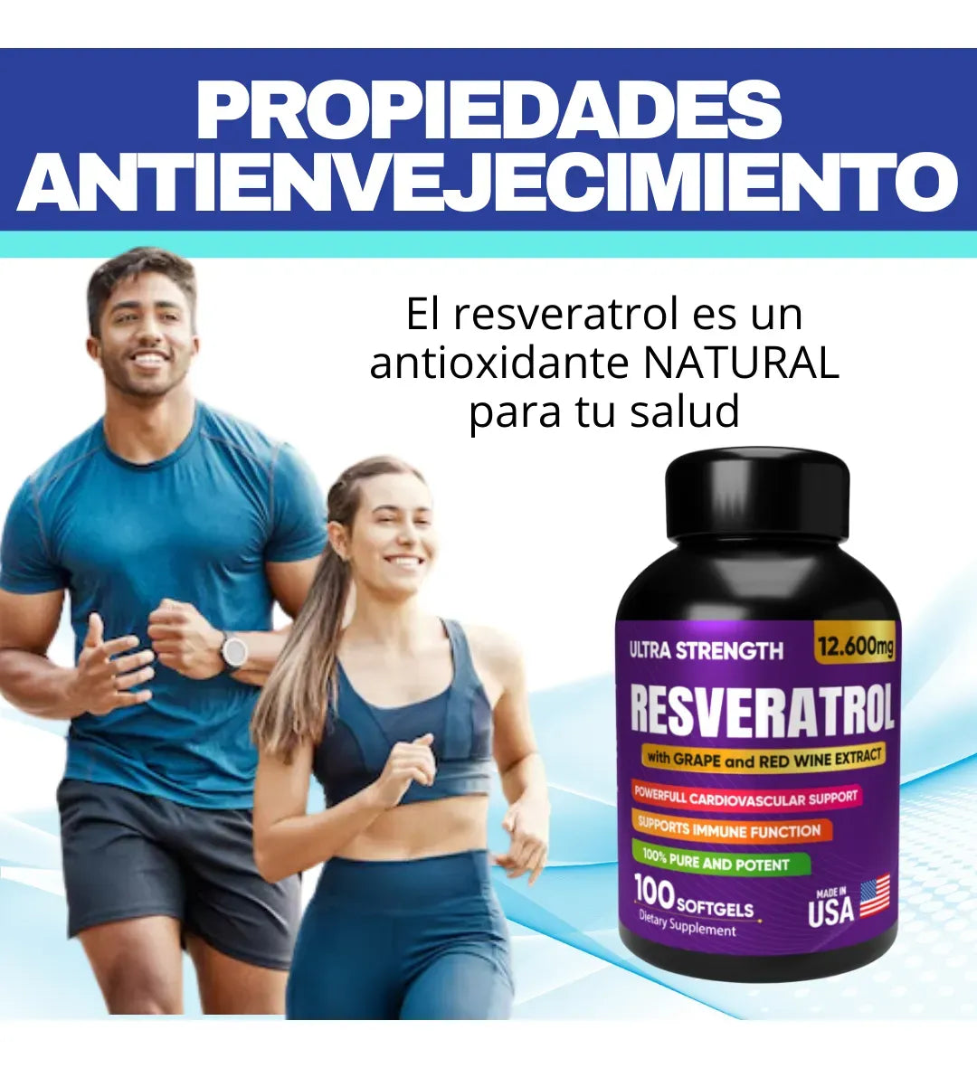 Resveratrol - Protección Celular y Antienvejecimiento (x100)