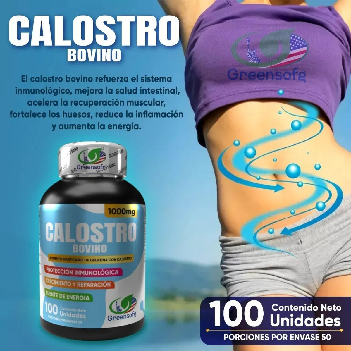 Calostro Bovino - Soporte Inmune y Regeneración (x100 Softgels)