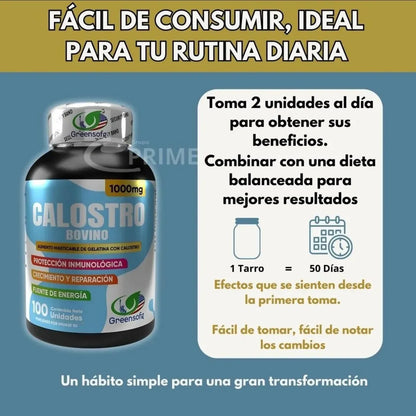 Calostro Bovino - Soporte Inmune y Regeneración (x100 Softgels)