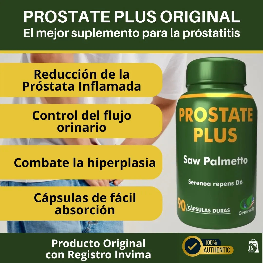 Prostate Plus - Salud Prostática y Urinaria Masculina (90 Cápsulas)