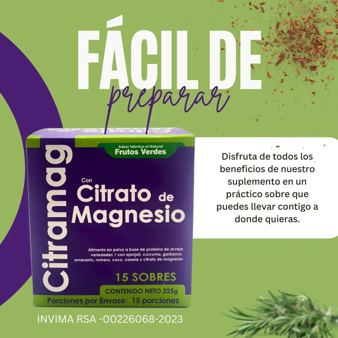 Citrato de Magnesio - Hidratación y Relajación (15 Sobres)