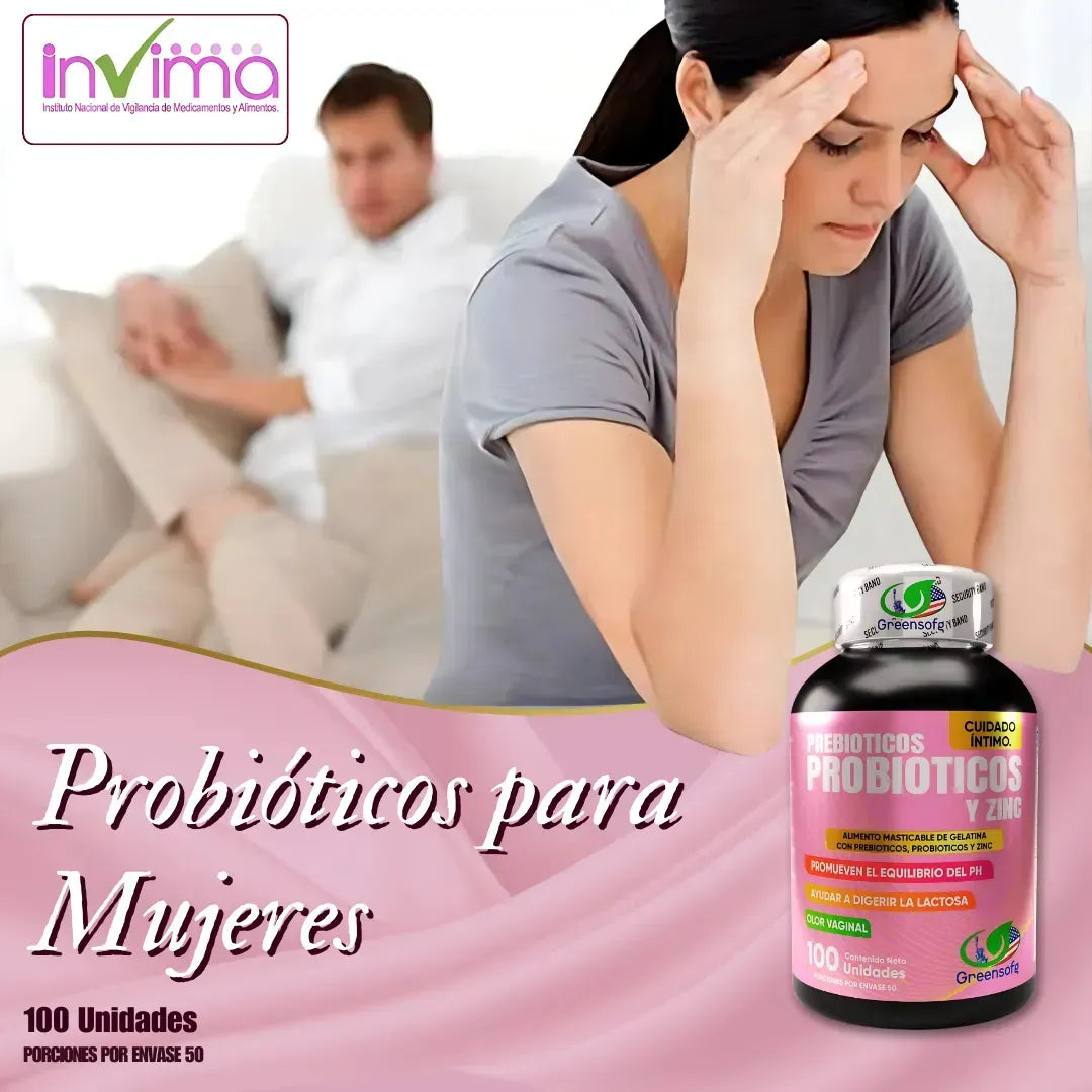 Probióticos + Prebiótico + Zinc - Equilibrio Digestivo e Inmune (x100)