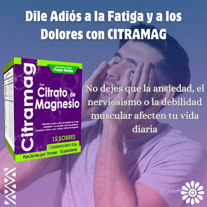 Citrato de Magnesio - Hidratación y Relajación (15 Sobres)