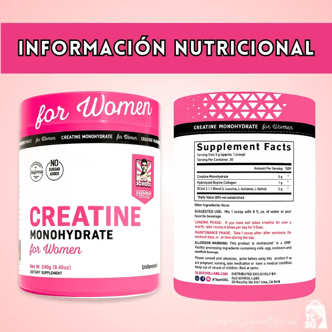 Creatine For Women + Colágeno - Rendimiento y Estructura