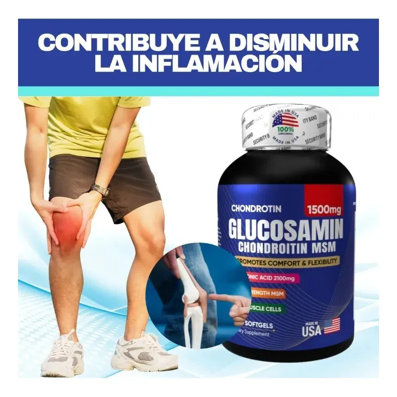 Glucosamina + Ácido Hialurónico - Movilidad y Soporte Articular (x100 Softgels)