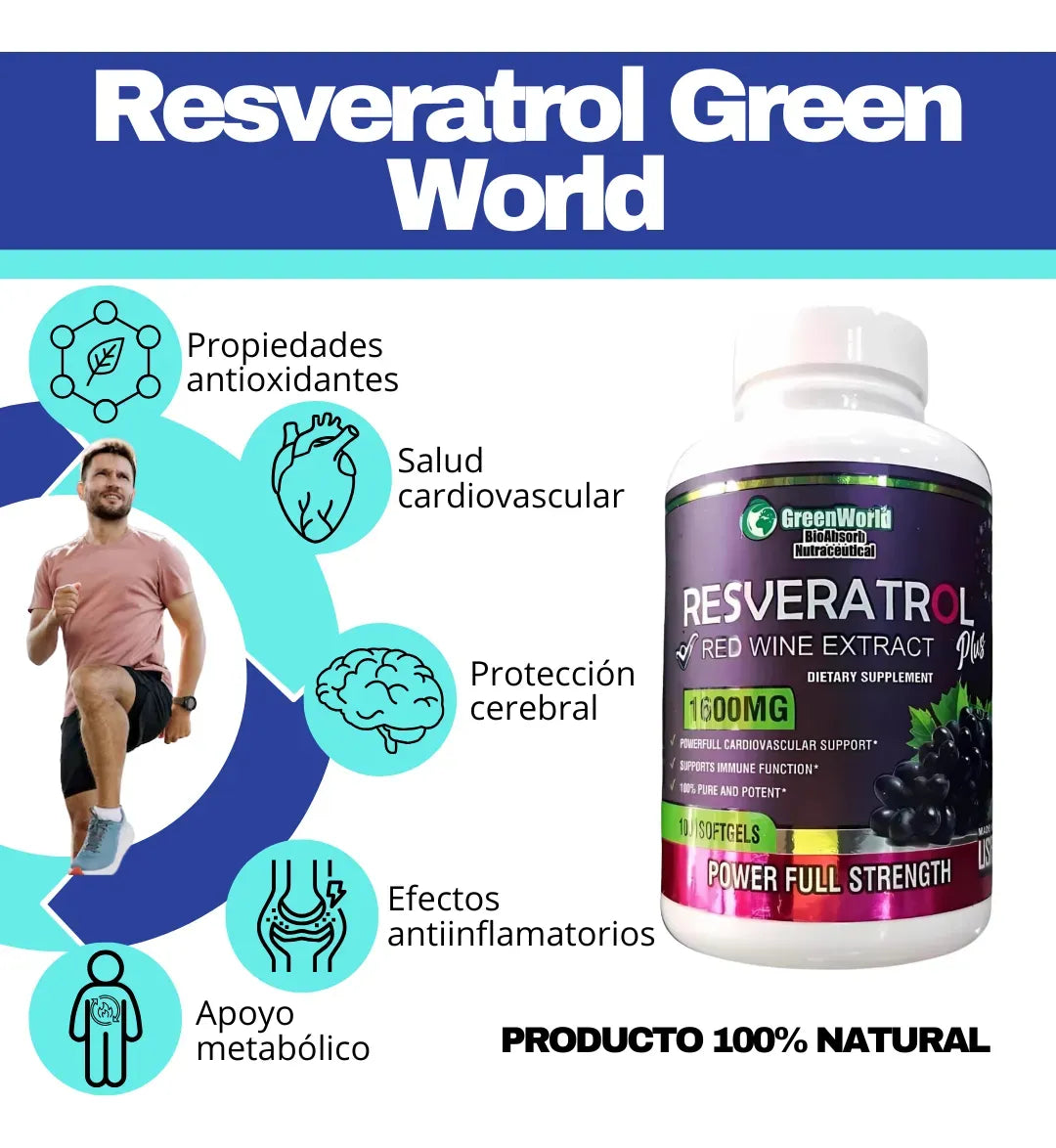 Resveratrol green worl x100 sofgels