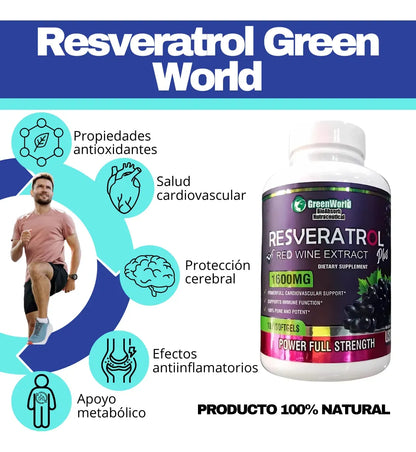 Resveratrol green worl x100 sofgels