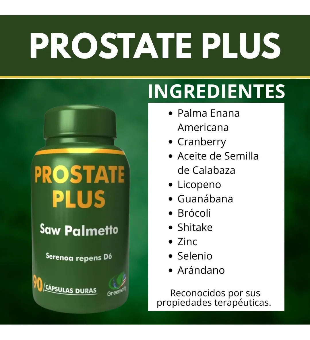 Prostate Plus - Salud Prostática y Urinaria Masculina (90 Cápsulas)