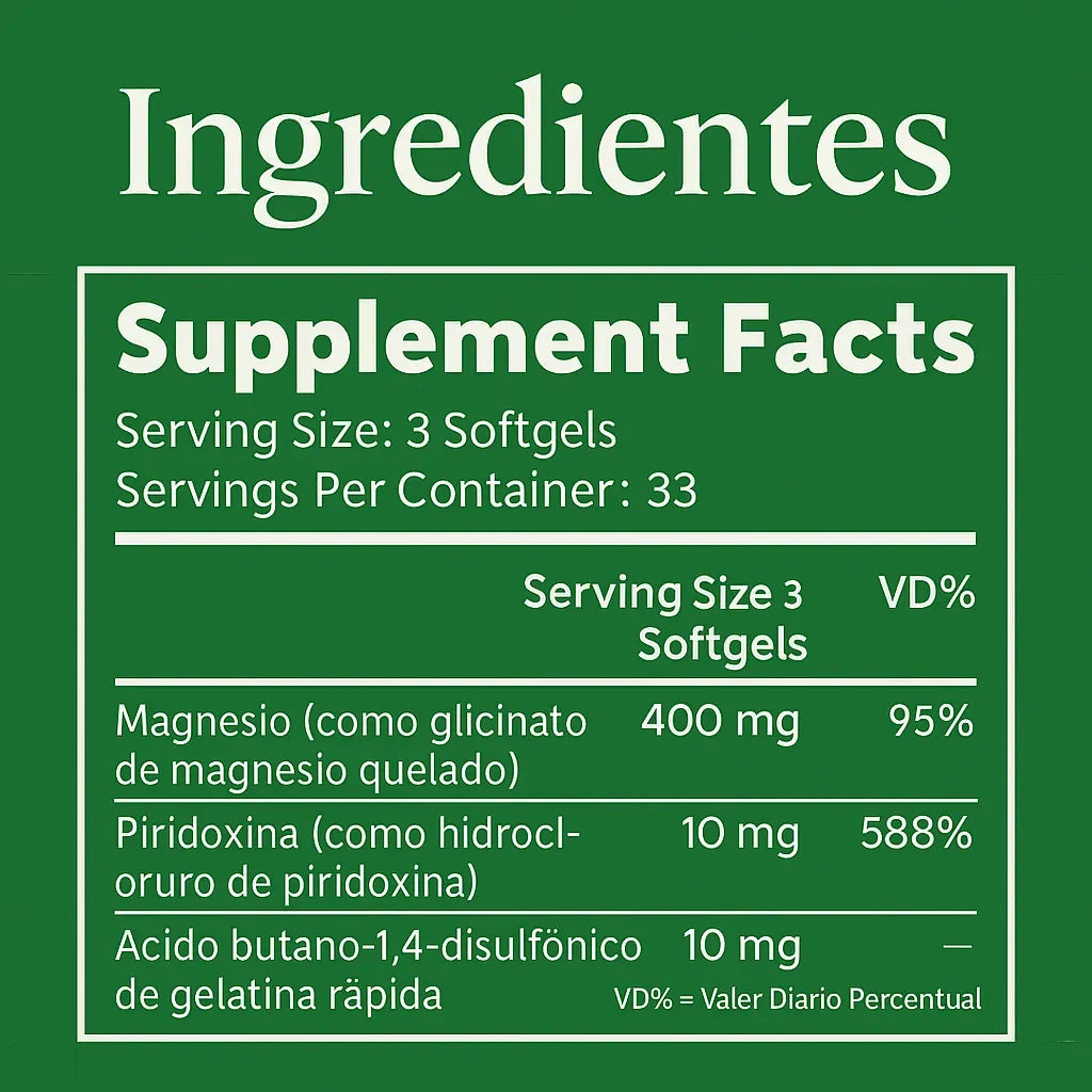 Glicinato de Magnesio - Sueño y Anti-Estrés (Alta Absorción)