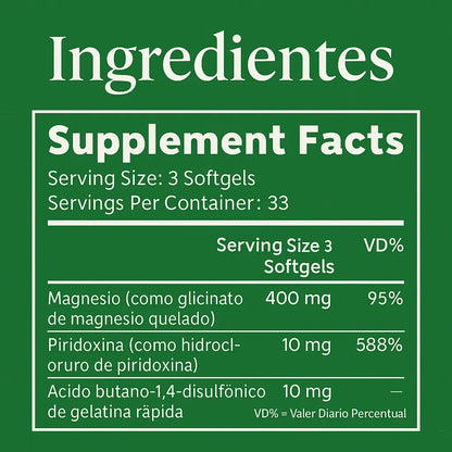 Glicinato de Magnesio - Sueño y Anti-Estrés (Alta Absorción)