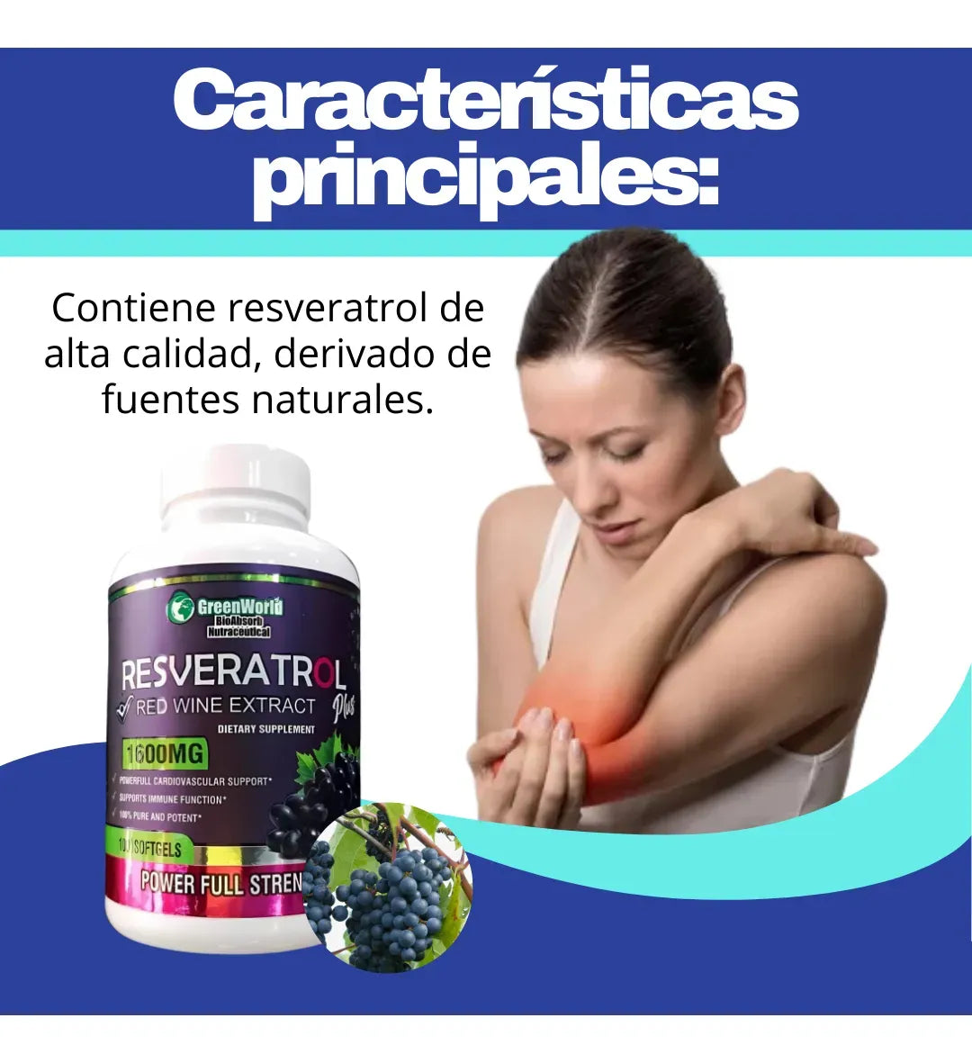 Resveratrol green worl x100 sofgels