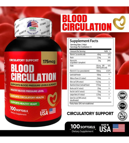 Blood Circulation - Soporte Cardiovascular y Flujo Sanguíneo (x100 Softgels)