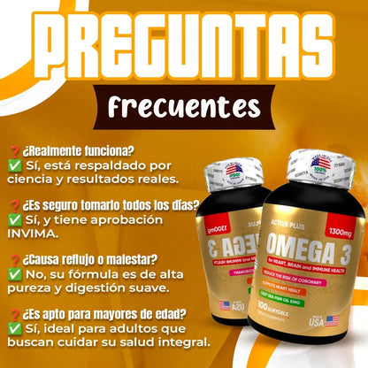 Omega 3 Americano - Salud Cardiovascular (x100 Softgels)