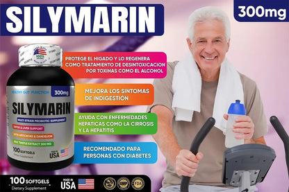 Silymarin (Cardo Mariano) - Detox y Protección Hepática (x100 Softgels)
