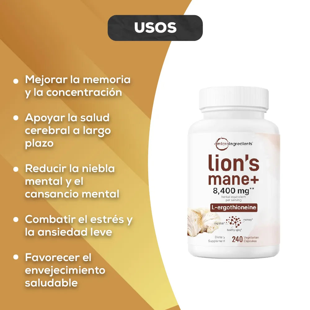 MELENA DE LEÓN CON L-ERGOTIONEÍNA