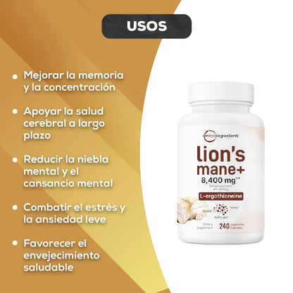 MELENA DE LEÓN CON L-ERGOTIONEÍNA