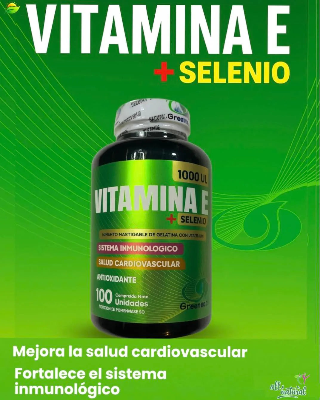 Vitamina E + Selenio - Protección Celular y Antiedad (con INVIMA)